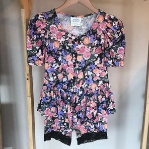 Vintage 90s Bonnie Jean Sport one piece Size girls 10-12 Medium